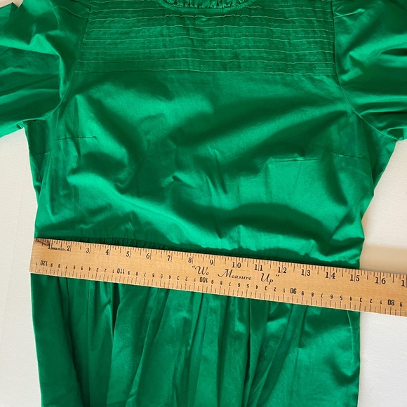 Crown & Ivy NWT green eyelet hem midi  dress Size 6 - Picture 7 of 12